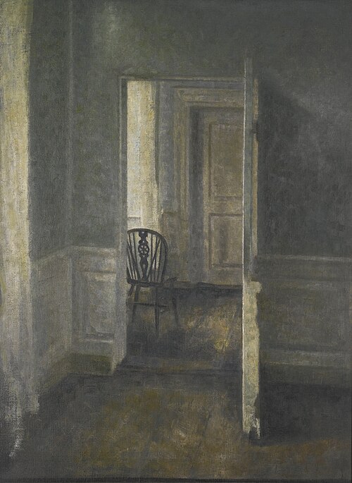 Interior with windsor chair, 1913, Vilhelm Hammershøi