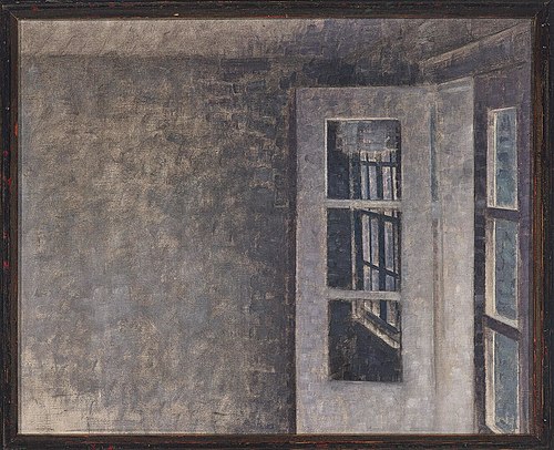 The Balcony Room at Spurveskjul, 1911, Vilhelm Hammershøi