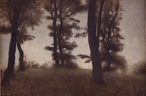 Tree Trunks. Arresødal near Frederiksværk, North Zealand, 1904, Vilhelm Hammershøi