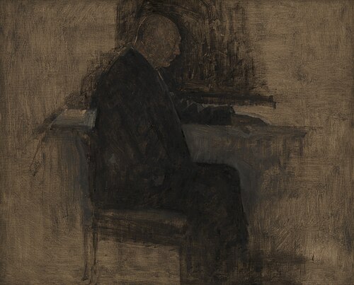 The Architect Thorvald Bindesbøll, 1904, Vilhelm Hammershøi