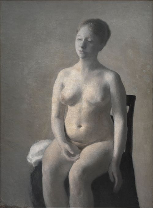 Seated Female Nude, 1889, Vilhelm Hammershøi