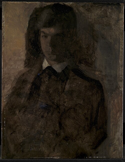 Maleren Svend Hammershøi, kunstnerens broder, 1897, Vilhelm Hammershøi