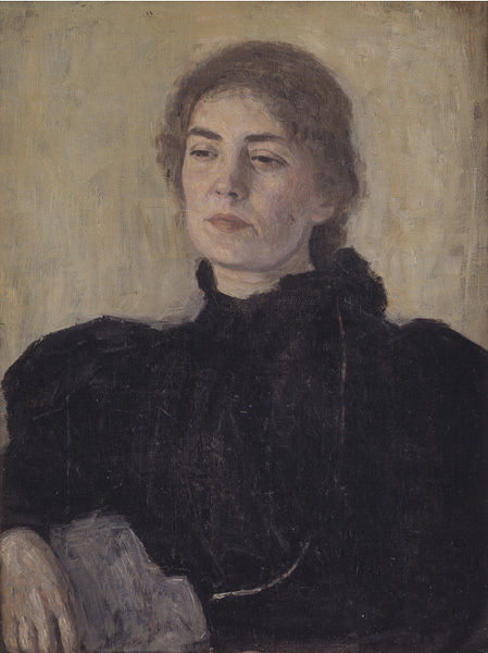 Portræt af fru Thora Bendix (Anne Victoria, f. Sundberg), 1896, Vilhelm Hammershøi