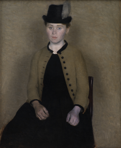 Portræt af Ida Ilsted, senere kunstnerens hustru, 1890, Vilhelm Hammershøi