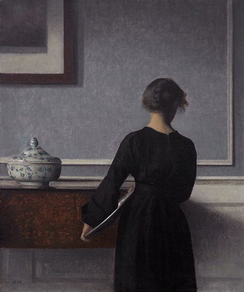 Intérieur avec jeune femme vue de dos, 1903, Vilhelm Hammershøi