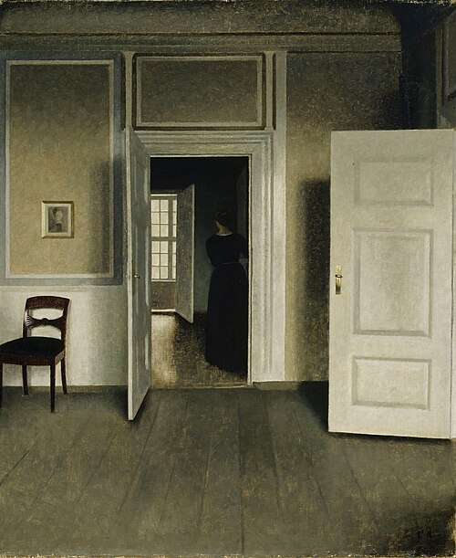 Interior from the Home of the Artist, 1901, Vilhelm Hammershøi