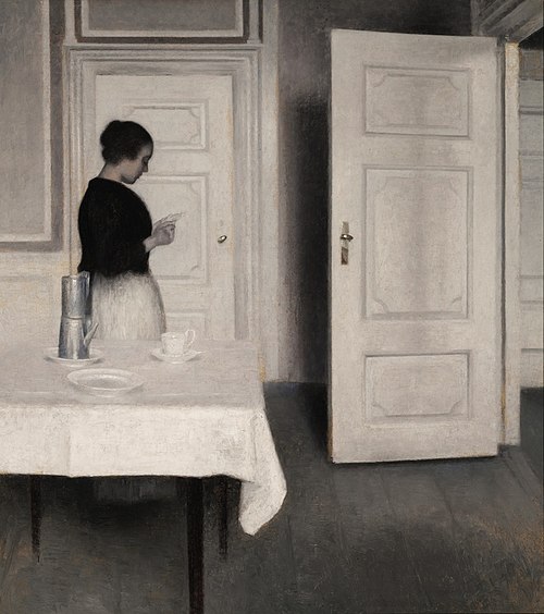 Ida Reading a Letter, 1899, Vilhelm Hammershøi