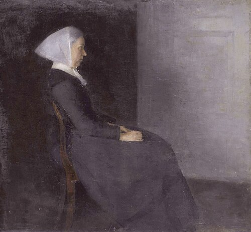 Frederikke Hammershøi, the artist's mother, 1886, Vilhelm Hammershøi