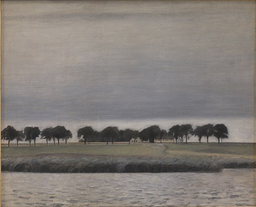 Forstudie til "Solregn. Gentofte Sø", 1903, Vilhelm Hammershøi
