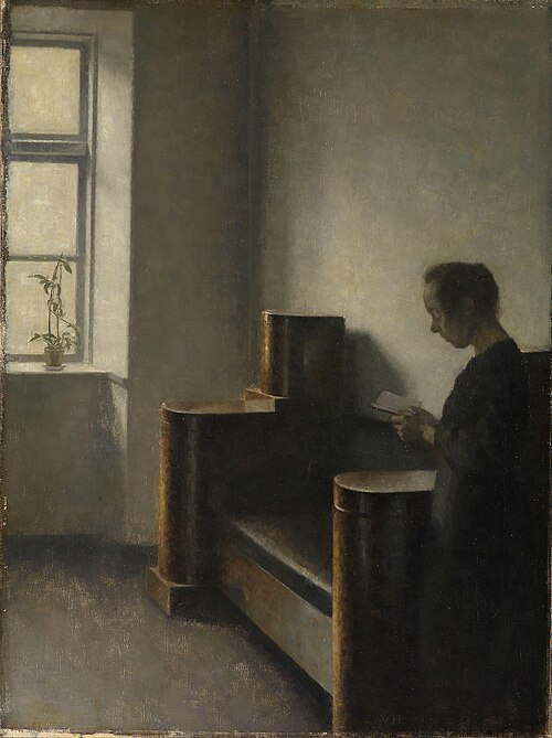 Interior with the Artist's Wife, 1910, Vilhelm Hammershøi