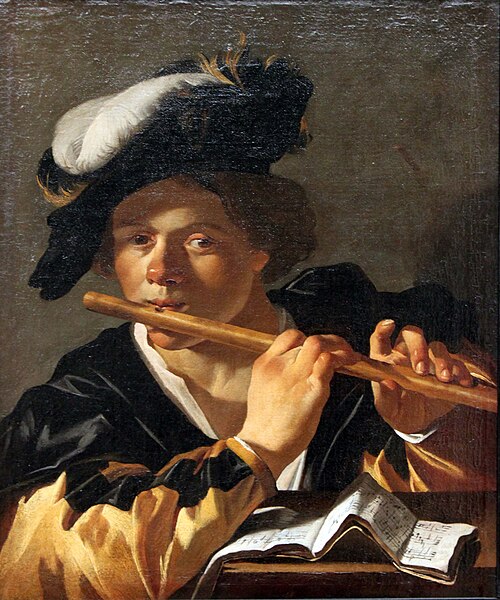 The Flute Player, 1620, Dirck van Baburen