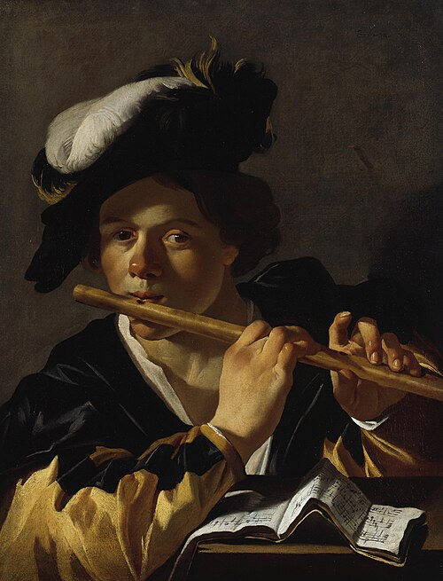 Flute player, 1619, Dirck van Baburen