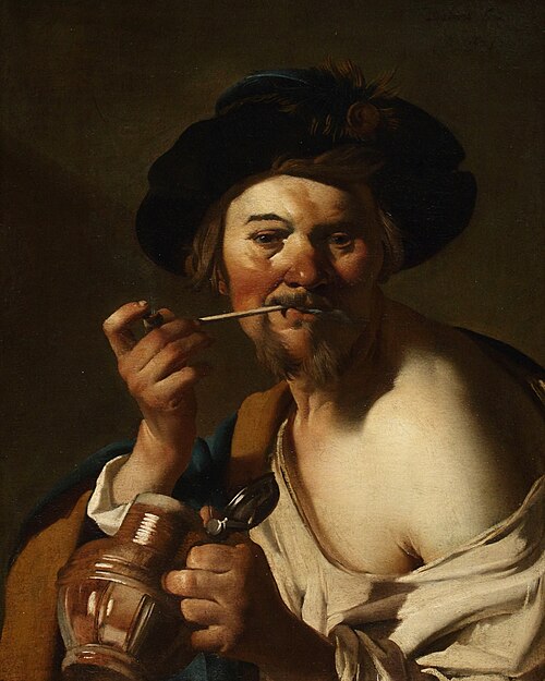 Fumeur de pipe, 1623, Dirck van Baburen