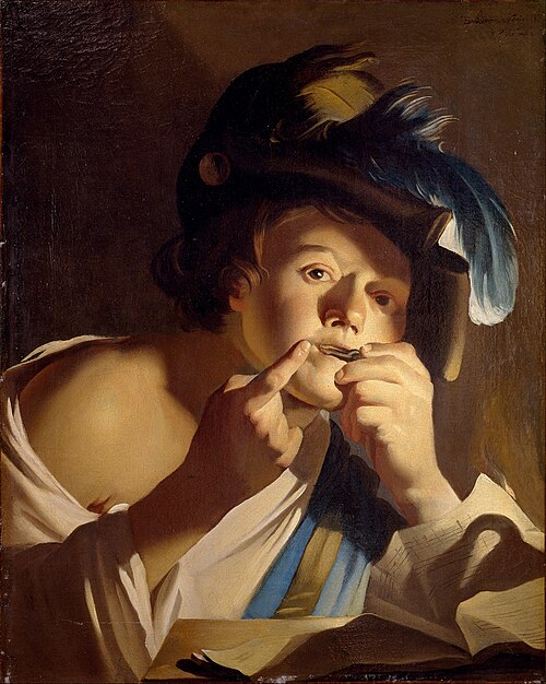 Young Man with a Jew's Harp, 1621, Dirck van Baburen