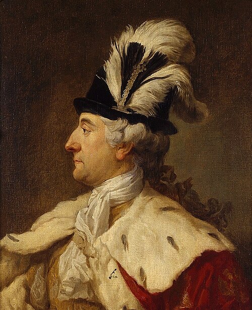 Portrait de Stanislas Auguste Poniatowski dans un chapeau à plumes, 1780, Marcello Bacciarelli