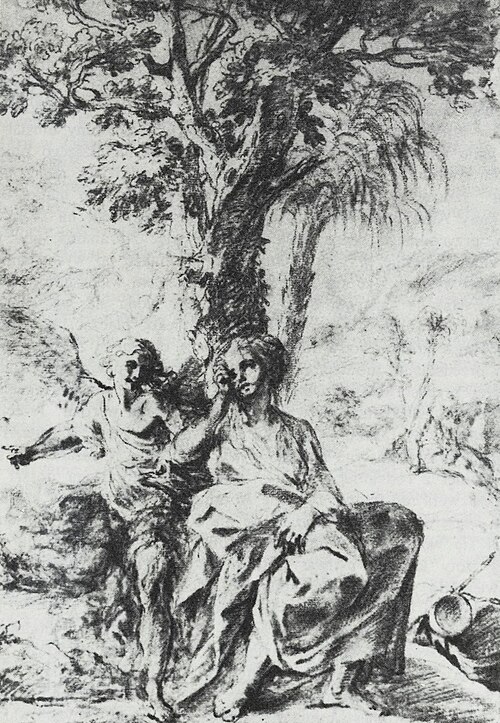 Hagar na pustyni, 1770, Marcello Bacciarelli
