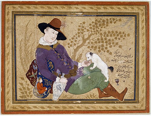 Young Portugese Man, 1634, Reza Abbasi