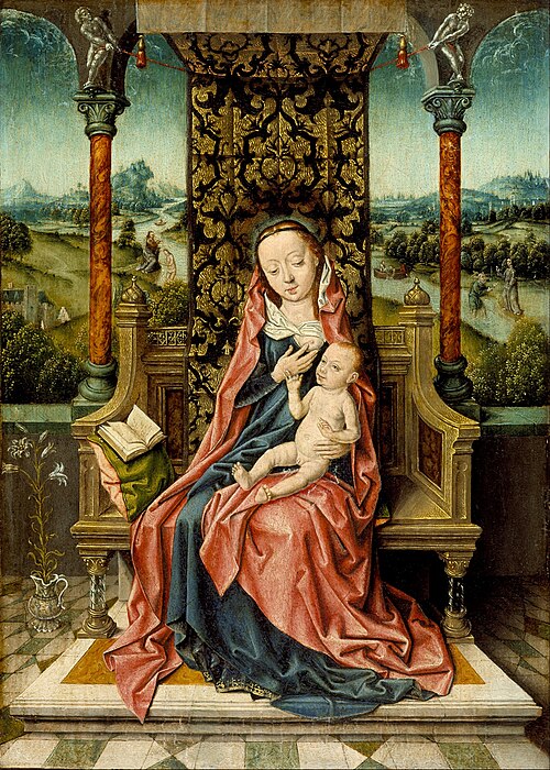 Madonna and Child Enthroned, 1510, Albert Bouts
