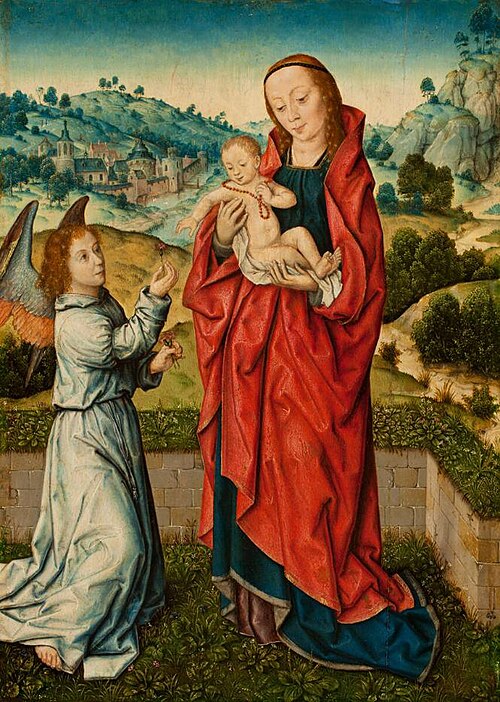The Virgin and Child with an Angel, 1544, Albert Bouts