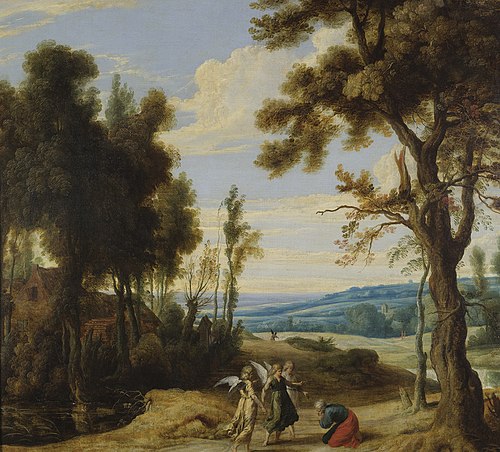 Three angels appearing to Abraham, 1620, Jasper van der Lanen
