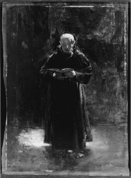 Monk Reading, 1882, Walter Gay