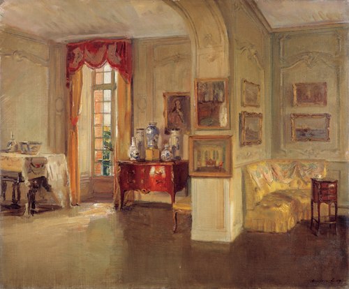 Interior of Château du Bréau, 1910, Walter Gay