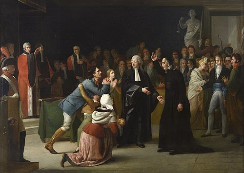 Pierre Fourrey déchargé de l’accusation criminelle intentée contre lui, 1810, Jean-Baptiste Vermay