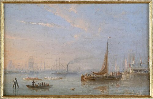 Roeiwedstrijd op het IJ, 1846, 1850, Pieter Hendrik Thomas