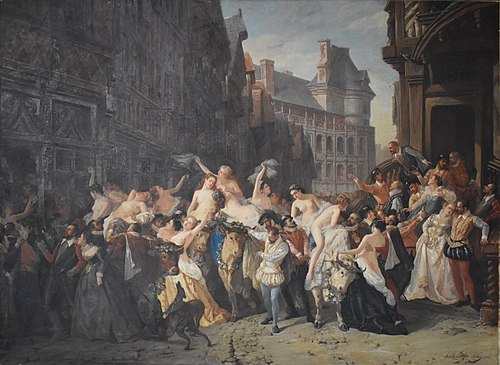 Une fête sous Henri II, 1865, Arnold Scheffer