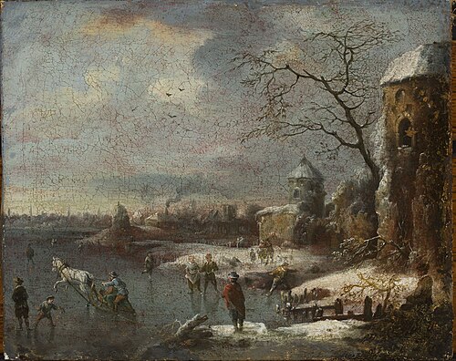 Winter landscape, 1800, Johann Christian Vollerdt