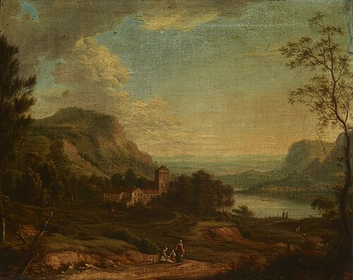 Landscape with a Genre Scene, 1761, Johann Christian Vollerdt