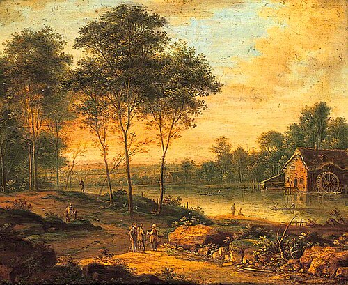 Landscape with a Mill, 1765, Johann Christian Vollerdt