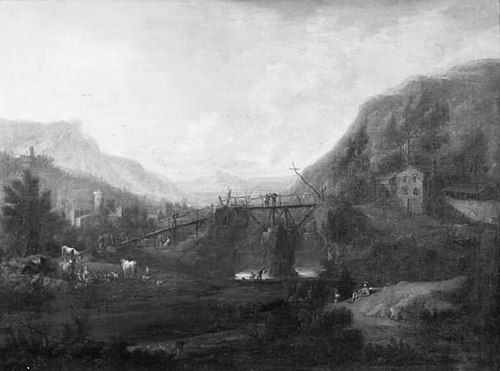 Mountain Landscape, 1735, Johann Christian Vollerdt