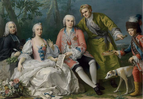 The singer Farinelli and friends, , Jacopo Amigoni