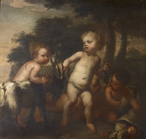 Boys Playing with a Goat, 1735, Jacopo Amigoni