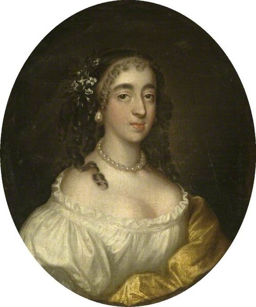 Portrait of a Lady Wearing a Low-Cut White Dress and Flowers in Her Hair, 1650, John Riley