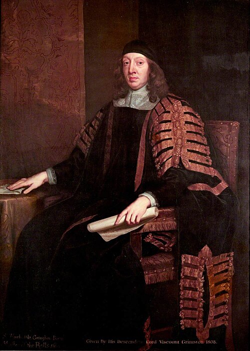 Sir Harbottle Grimston, Speaker, , John Riley