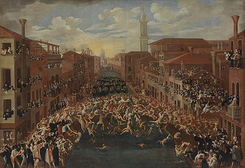 Competition on the Ponte dei Pugni in Venice, 1639, Joseph Heintz der Jüngere
