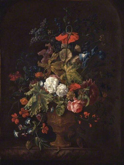 A vase of flowers, 1695, Justus van Huysum