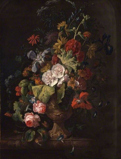 A vase of flowers, 1695, Justus van Huysum