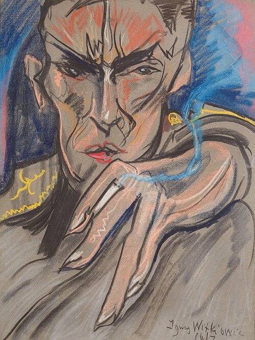 Portrait of an officer with a cigarete, 1917, Stanisław Ignacy Witkiewicz