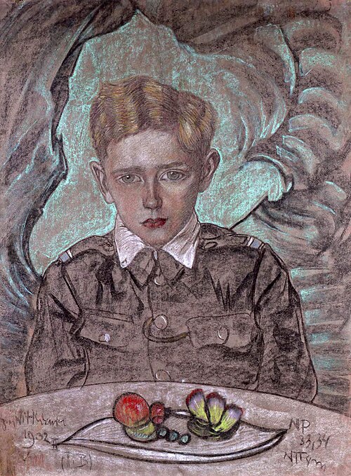 Portrait of Jerzy Komorowski at the age of 11, 1932, Stanisław Ignacy Witkiewicz