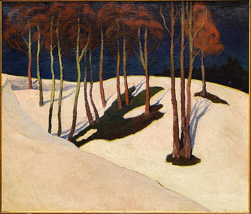 Landscape with red trees, 1911, Stanisław Ignacy Witkiewicz