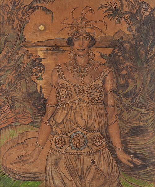 Portrait of Irena Wiedyskiewicz-Polniakowa, 1926, Stanisław Ignacy Witkiewicz