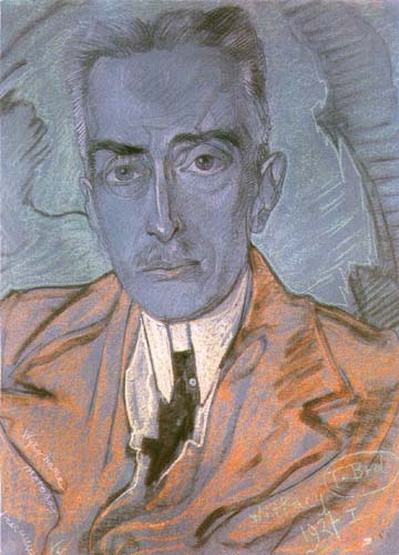 Portrait of Bogdan Jax Ronikier, 1927, Stanisław Ignacy Witkiewicz