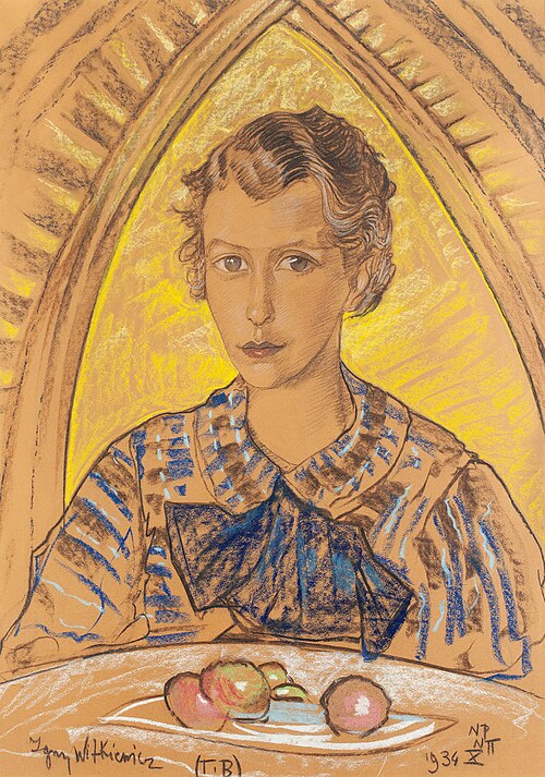Portrait of Joanna Czaplicka-Rzepka, 1934, Stanisław Ignacy Witkiewicz