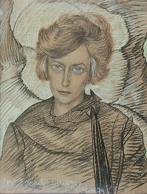 Portrait of Jadwiga Skibińska née Niedźwiecka, 1931, Stanisław Ignacy Witkiewicz