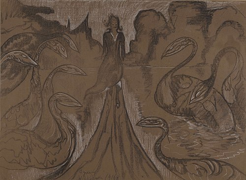 Composition with swans, 1916, Stanisław Ignacy Witkiewicz