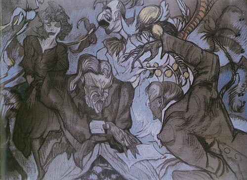 Composition with four figures, 1920, Stanisław Ignacy Witkiewicz