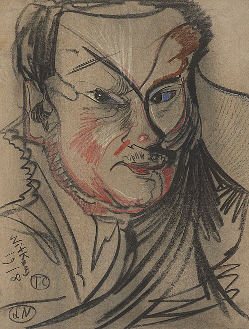 Male portrait, 1918, Stanisław Ignacy Witkiewicz